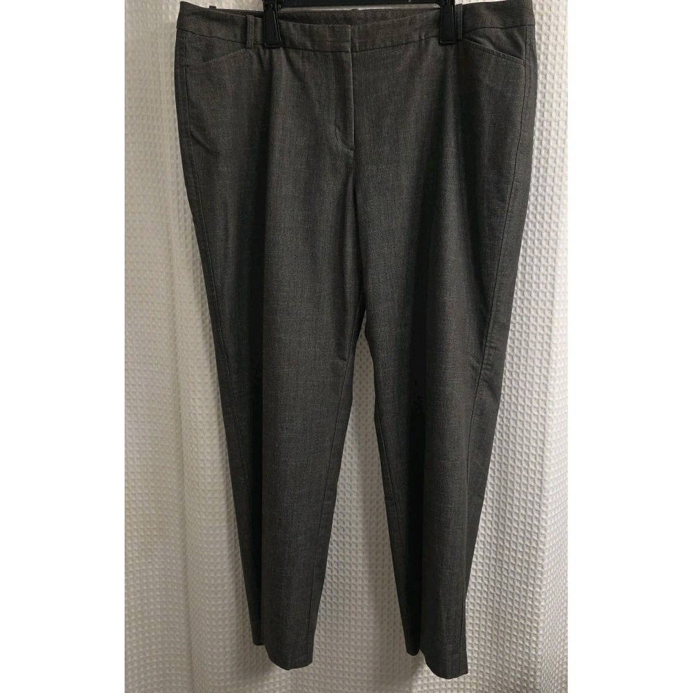 WORTHINGTON Women's Sz 22 Grey Modern Fit Straight Trouser Leg Pants EXCELLENT